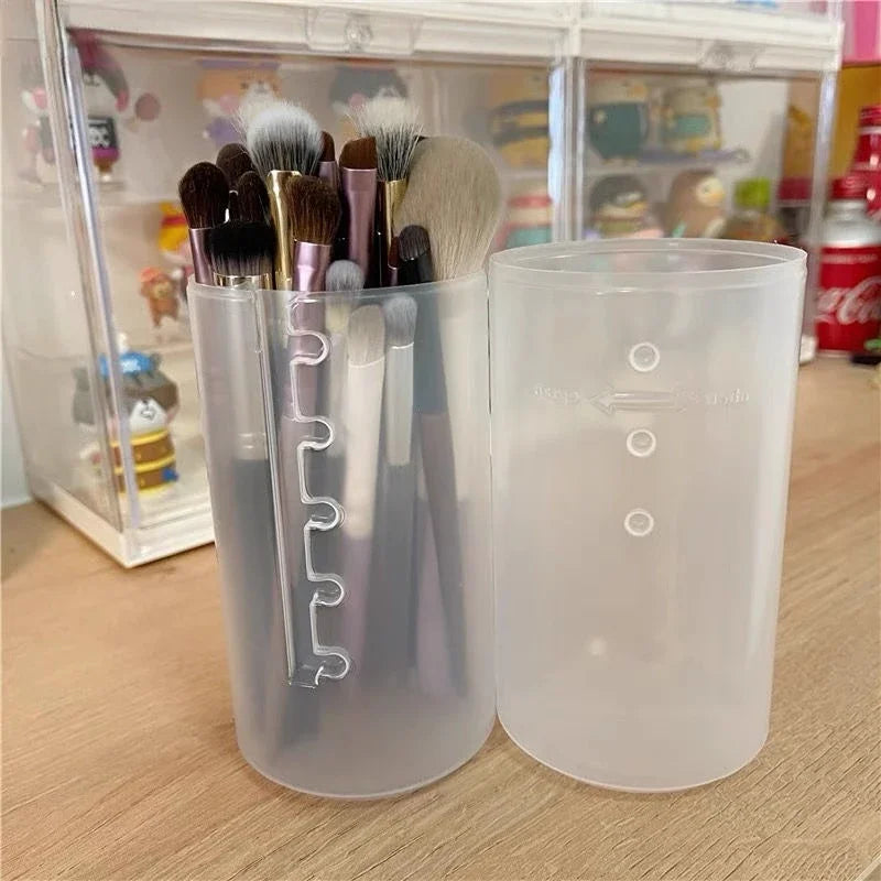 Adjustable Transparent Makeup Brush Holder