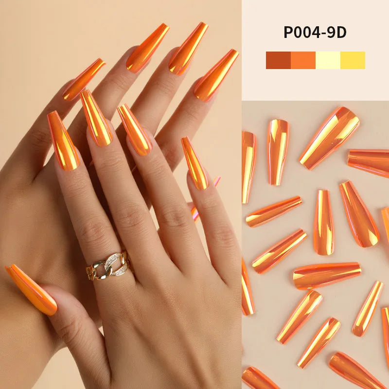 24PCS Mirror Effect Press-On Nails