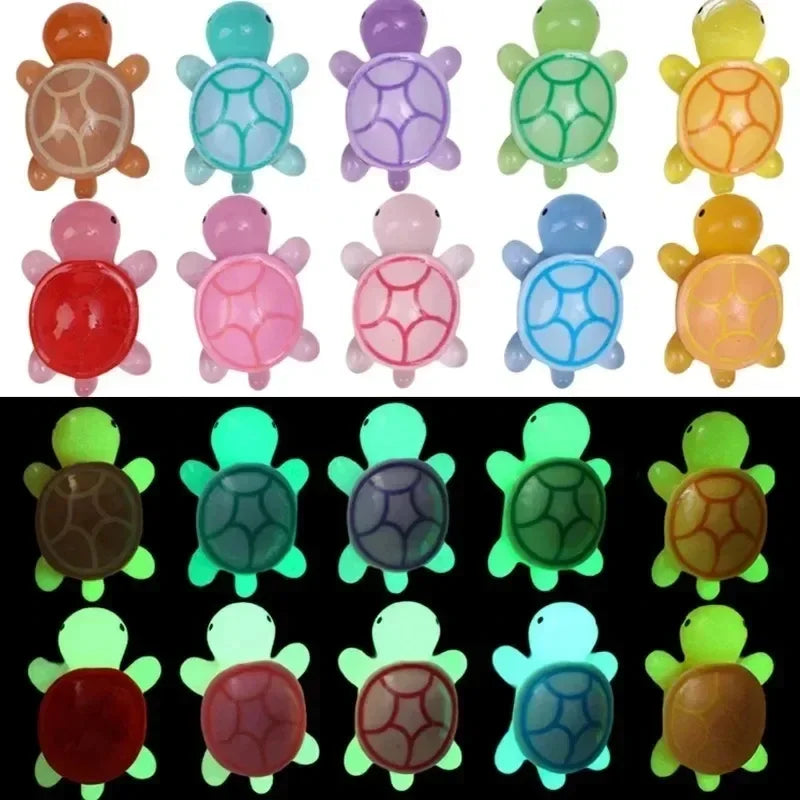 Mini Luminous Turtle Ornaments Set
