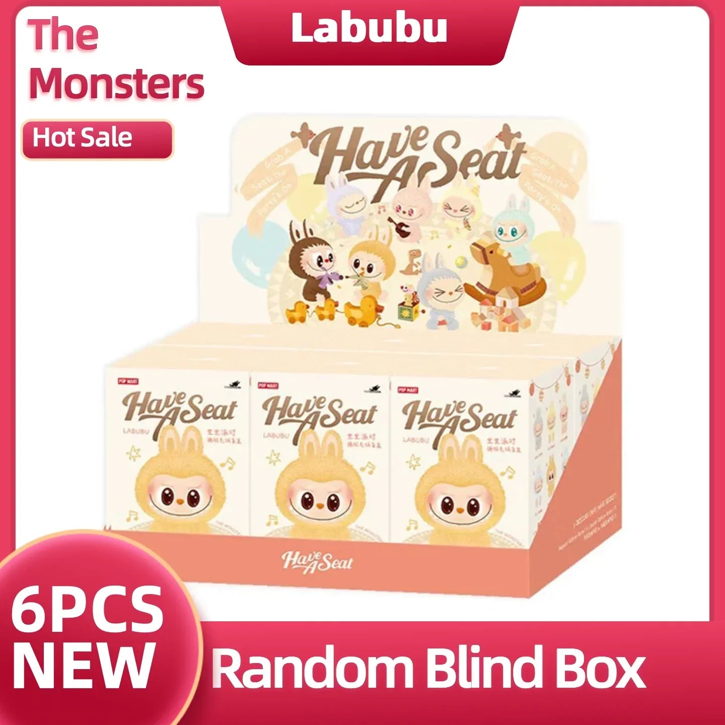 Labubu 2nd Gen Sitting Plush Keychain