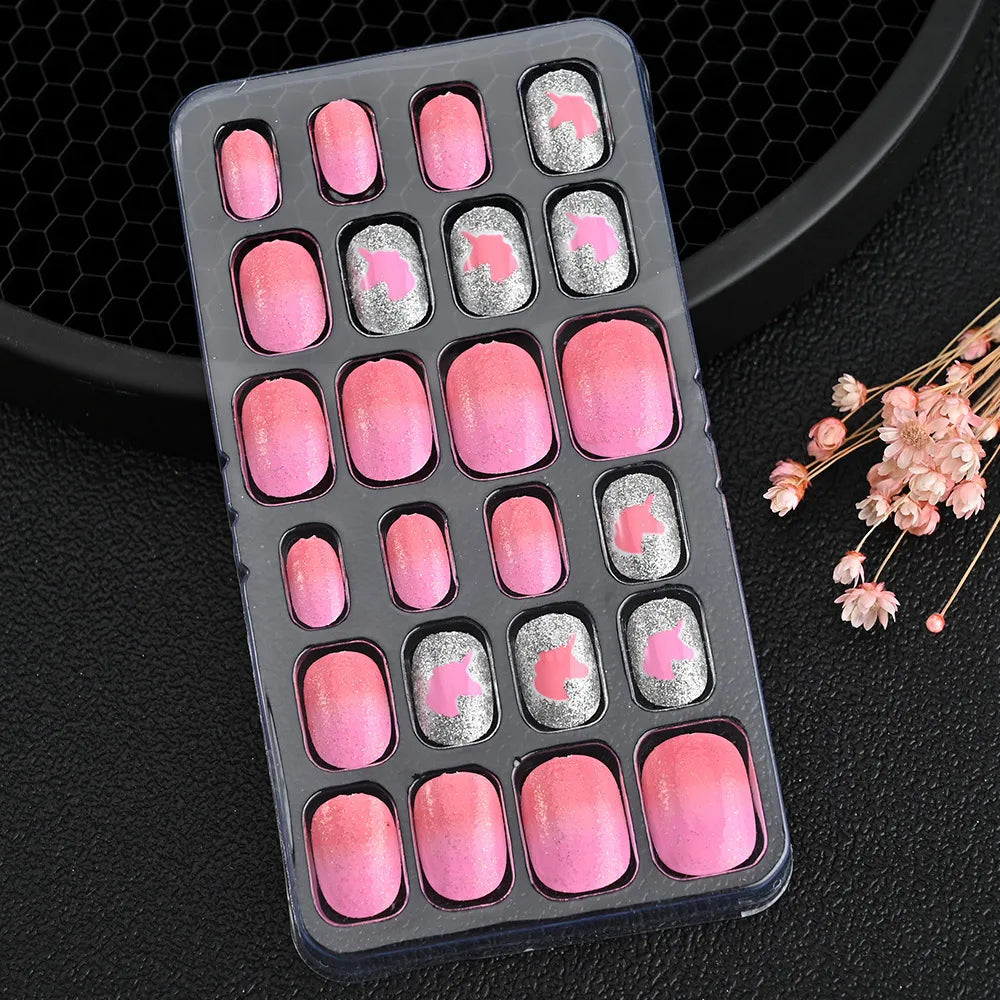 24Pcs Cute Bow Press-On Nails