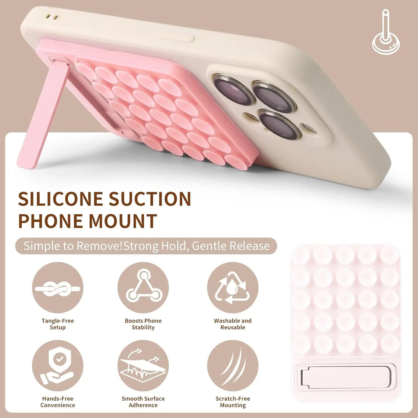 Silicone Suction Shower Phone Holder