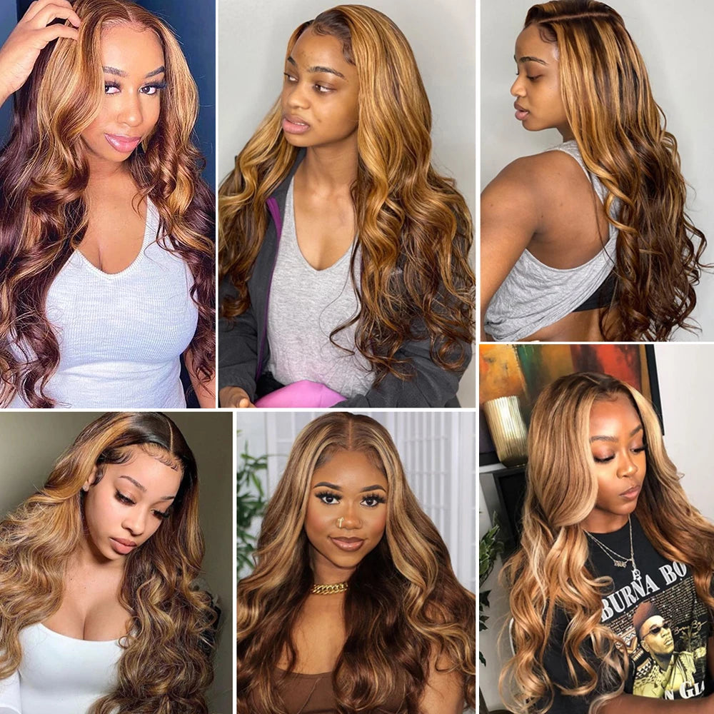 Honey Blonde Body Wave Wig