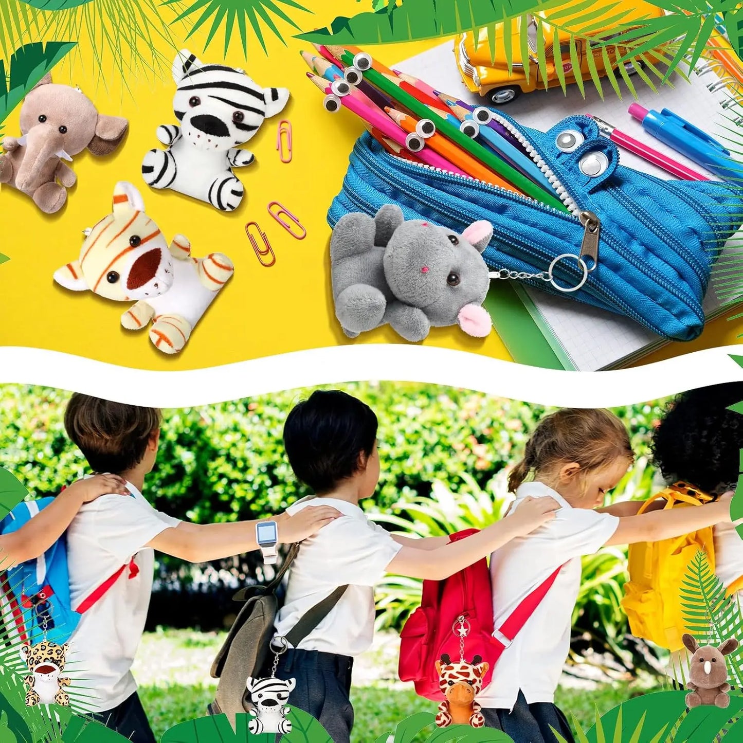 Mini Safari Plush Animals Bulk