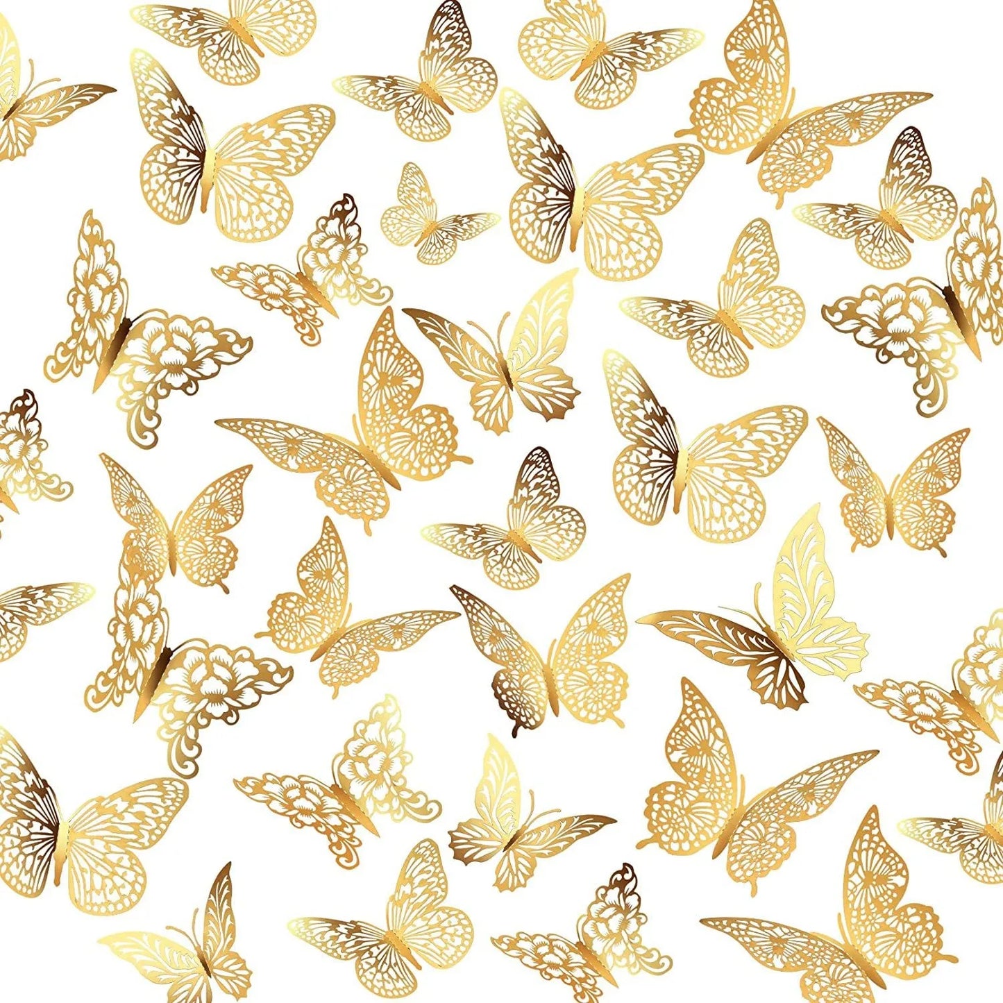 Gold 3D Butterfly Wall Decor