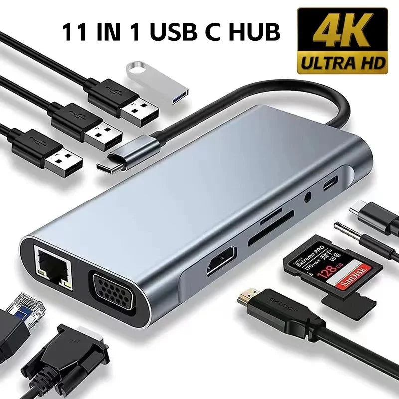 USB Type-C 8-in-1 Hub Adapter