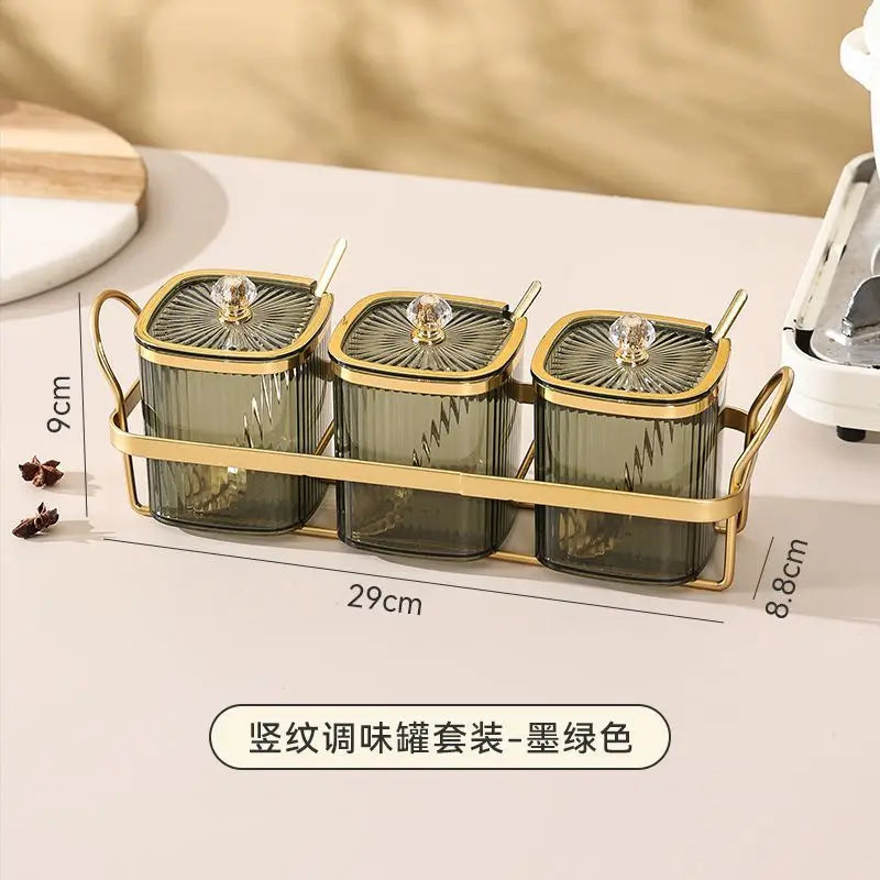 Luxury Gold Spice Jar Set