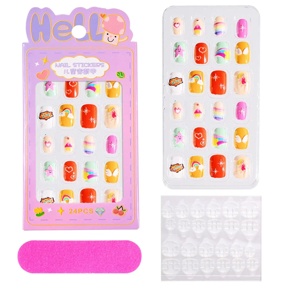 24Pcs Cute Bow Press-On Nails