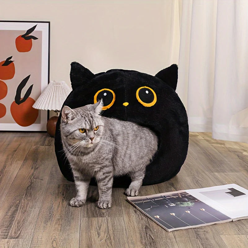 Black Owl Themed Pet Bed