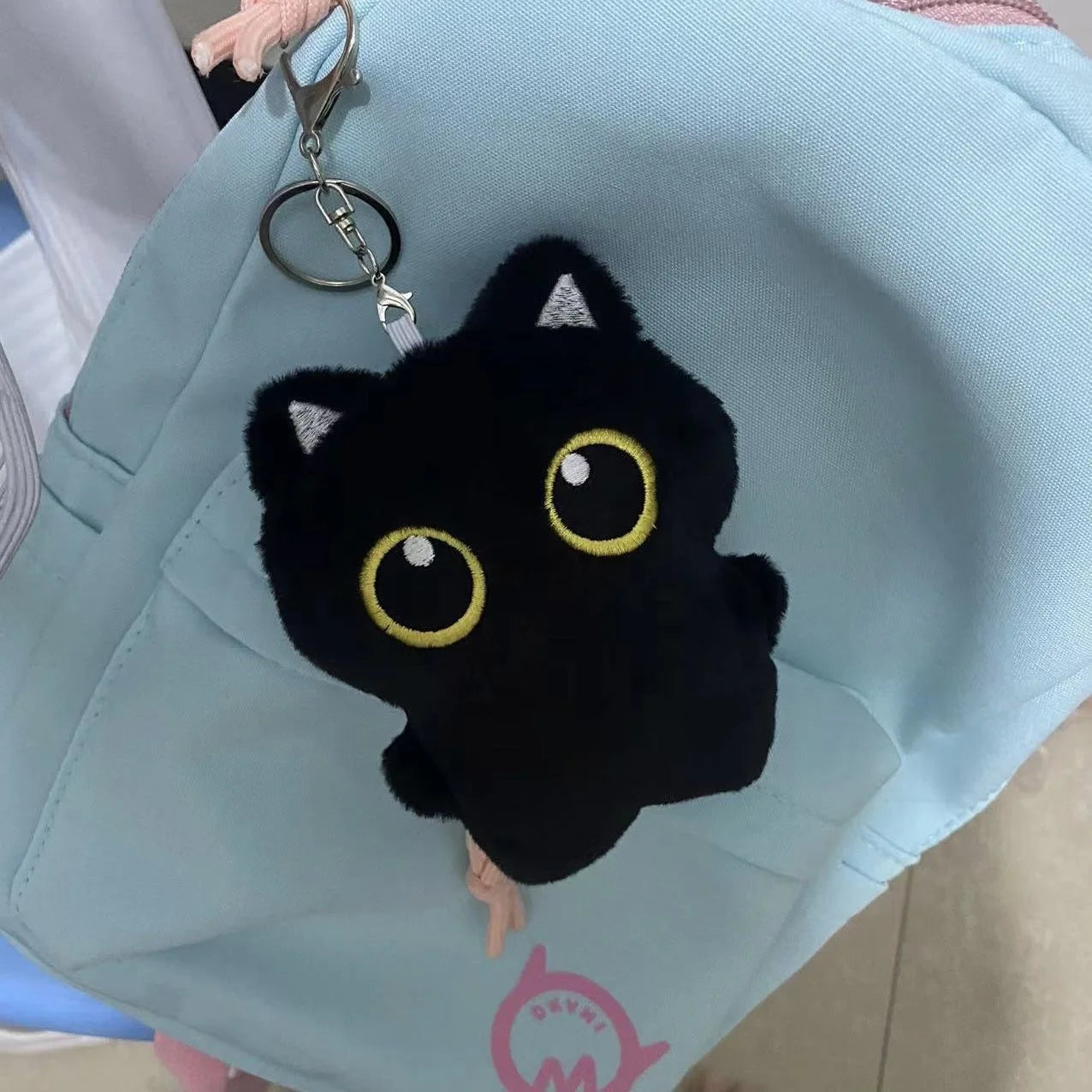DOYOUDO Black Cat Plush Pendant