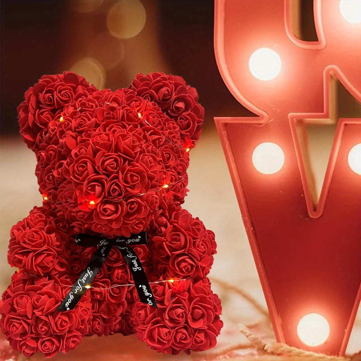 Eternal Rose Teddy Bear Gift