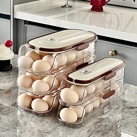 Multi-Layer Rolling Egg Storage