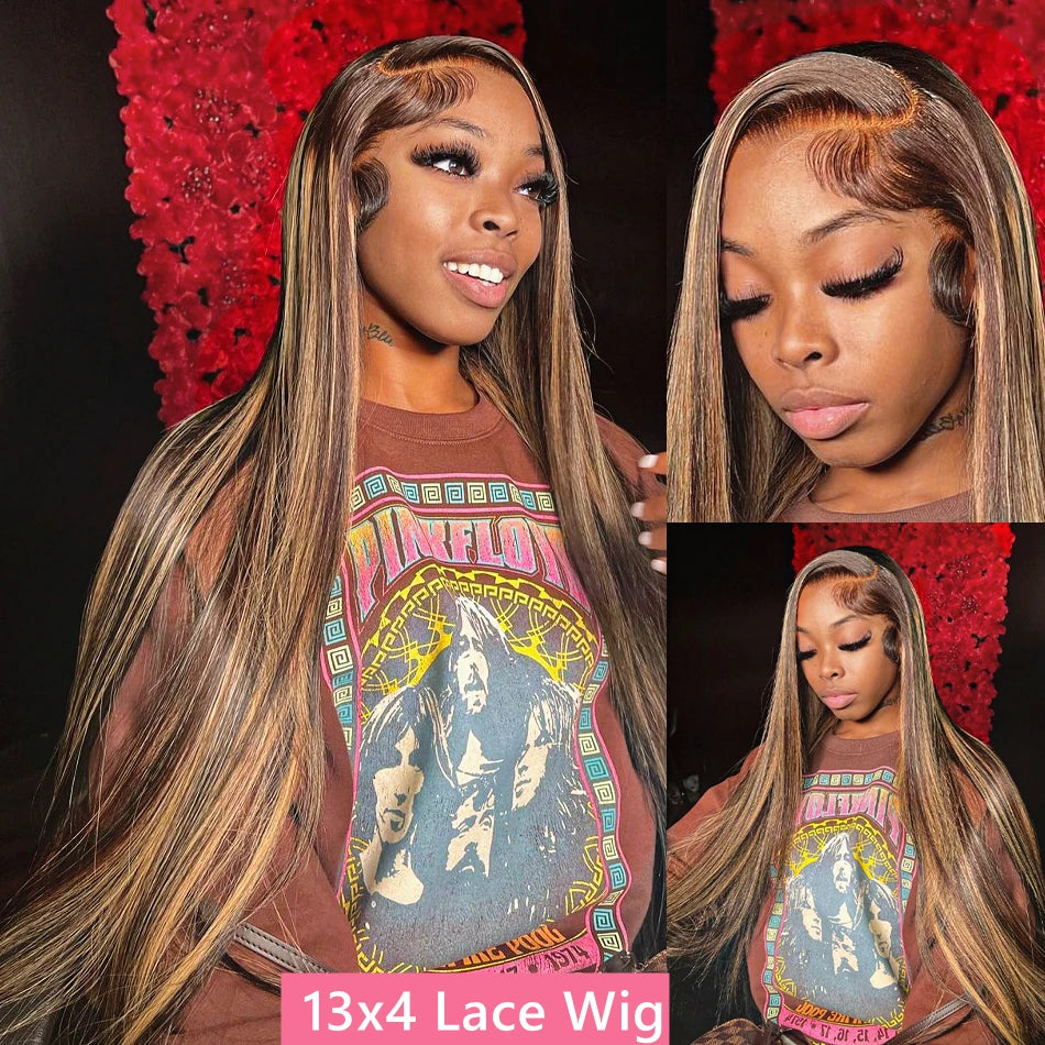 Honey Blonde Ombre Straight Wig