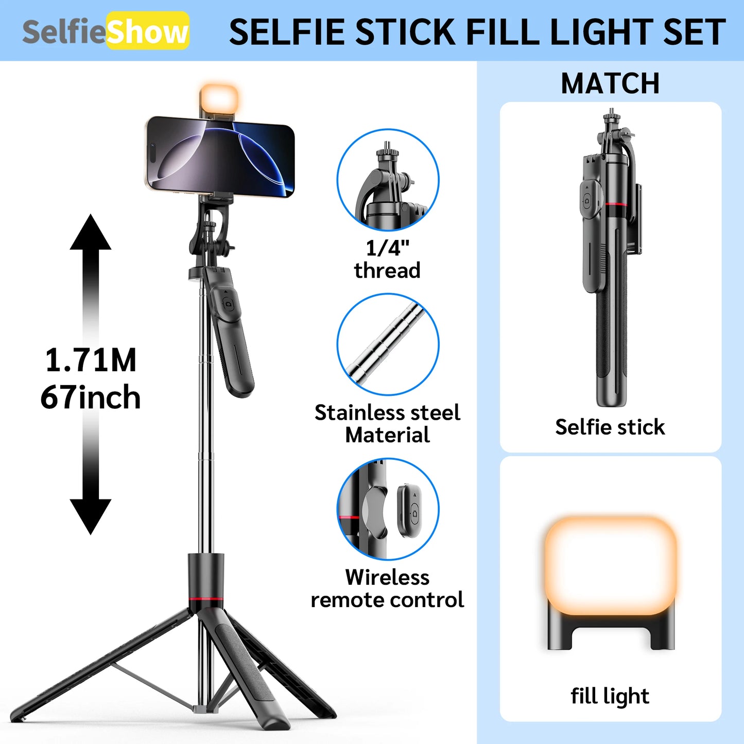 Selfieshow F16 Tripod Stick