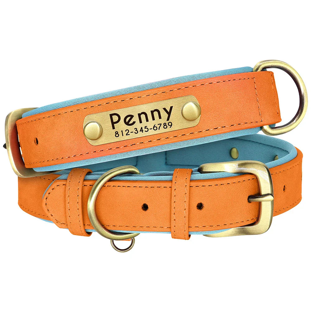 Custom PU Leather Dog Collar