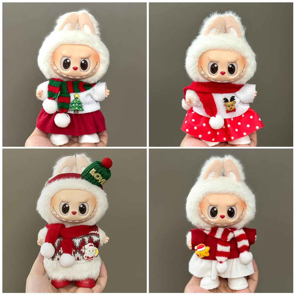 Labubu Plush Christmas Outfit Set