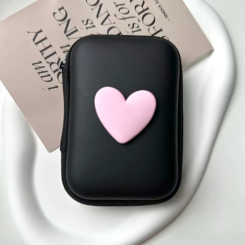 3D Heart Cable Storage Bag