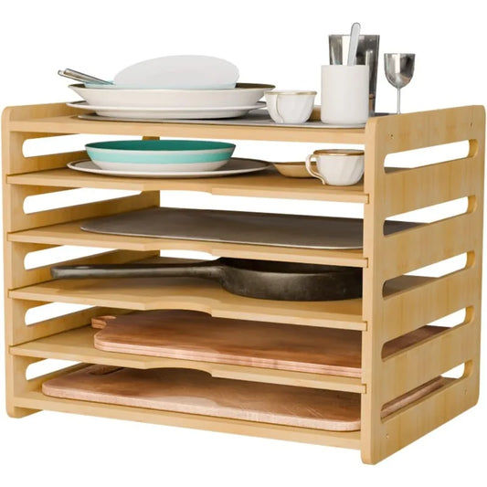 Wooden Kitchen Tray Divider Organizer