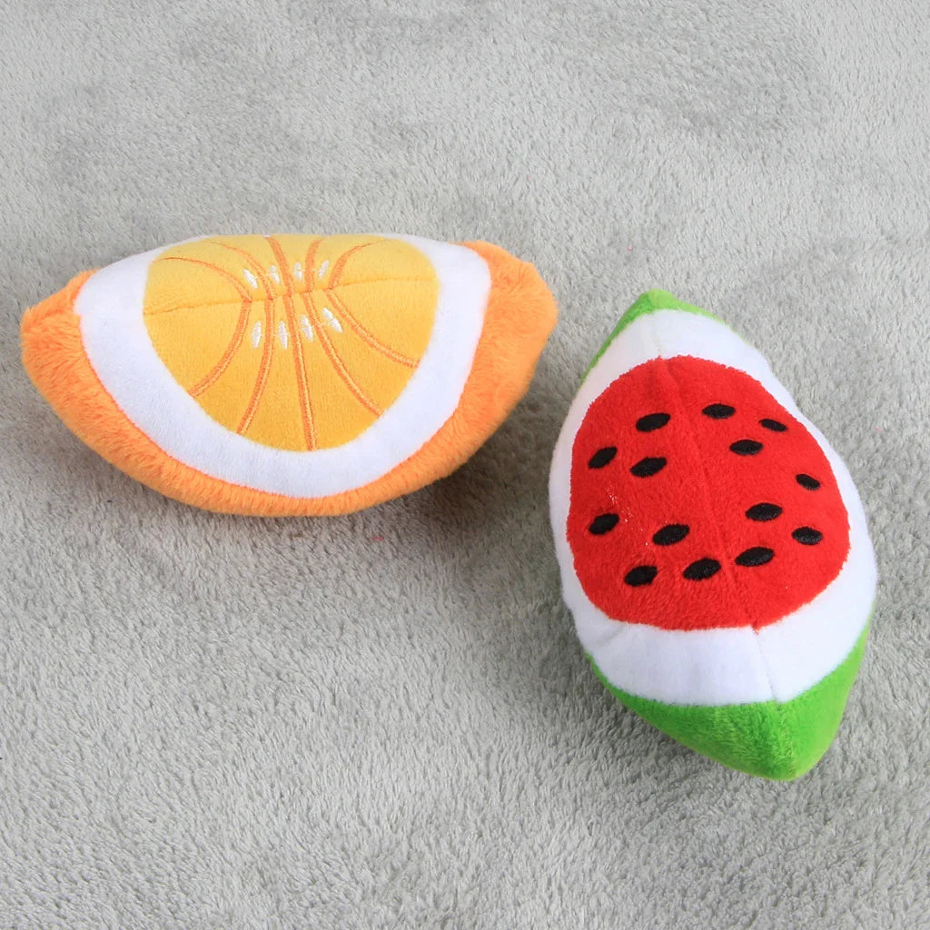 Cute Fruit Squeaky Dog Toy