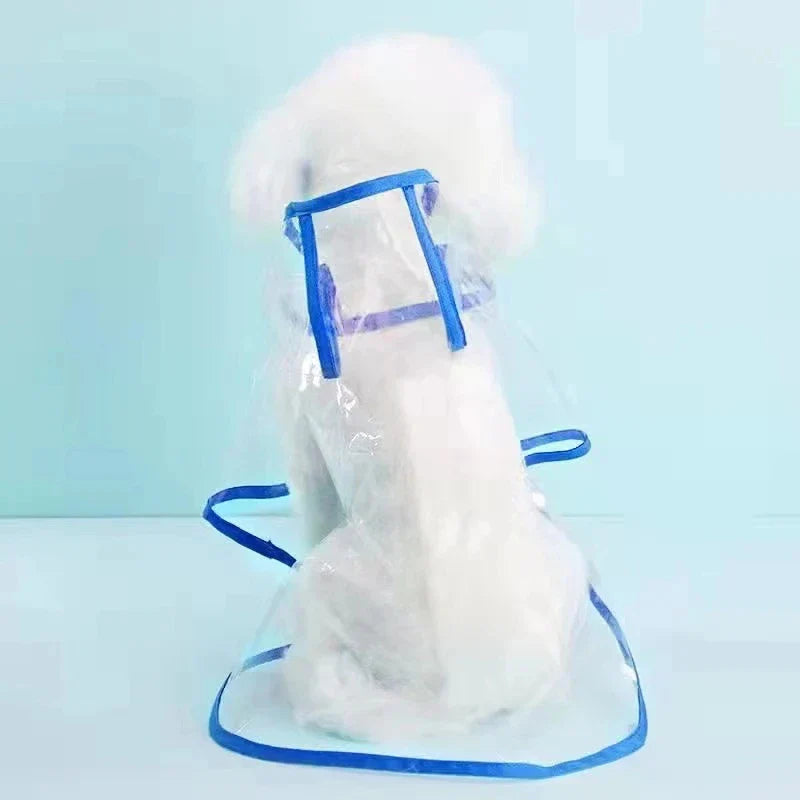 Transparent Waterproof Dog Raincoat