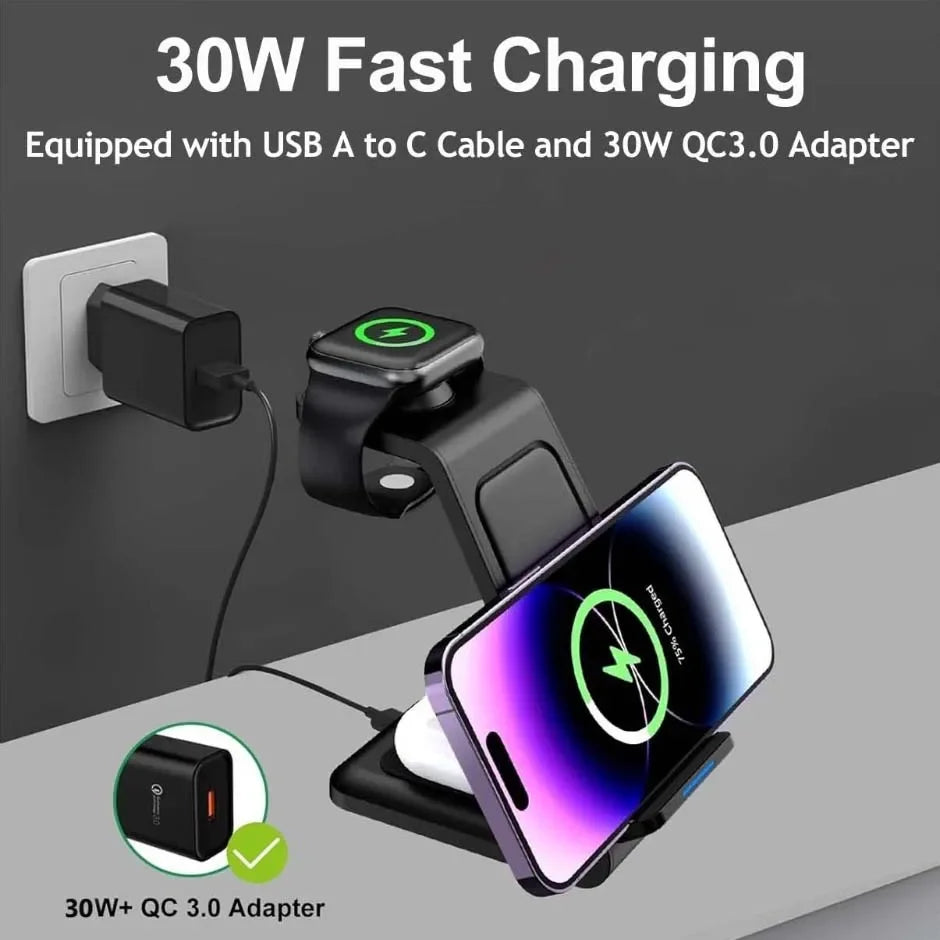 3-in-1 Fast Wireless Charger