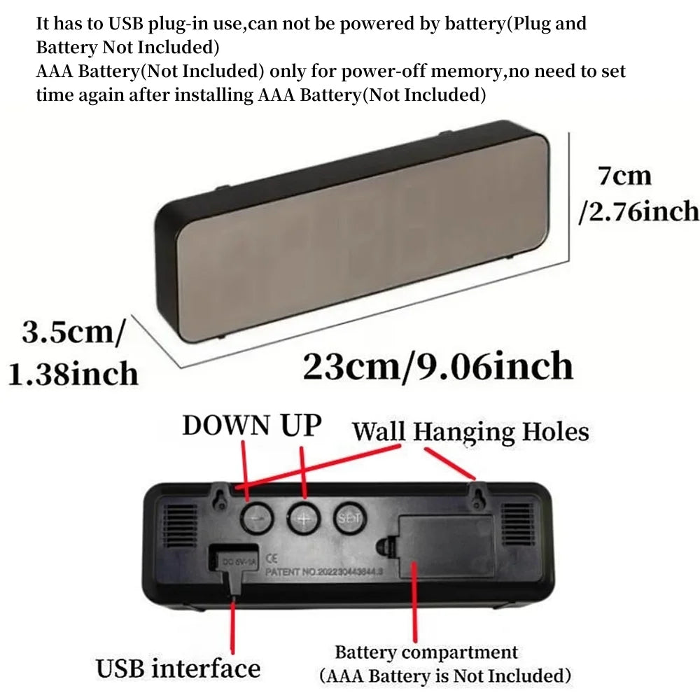 9 Inch Digital LED Wall Clock