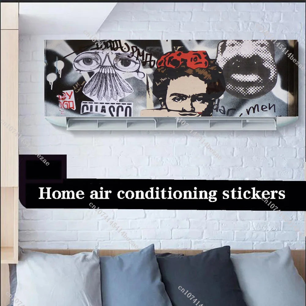 Graffiti Style Air Conditioner Sticker
