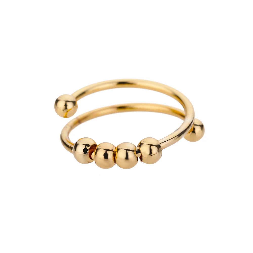 HPTOTMG 316L Gold Stainless Ring
