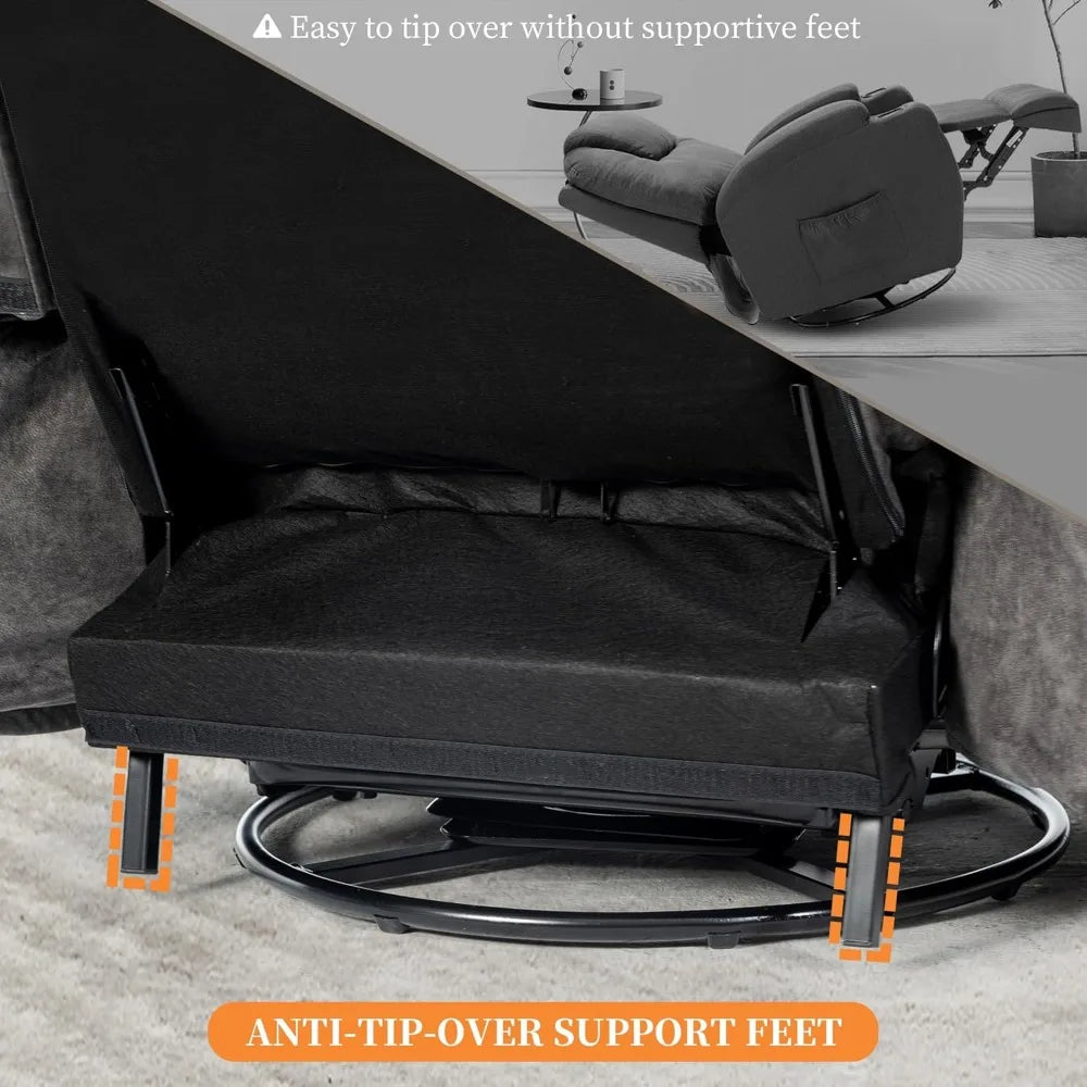 Modern Ergonomic Swivel Recliner Chair