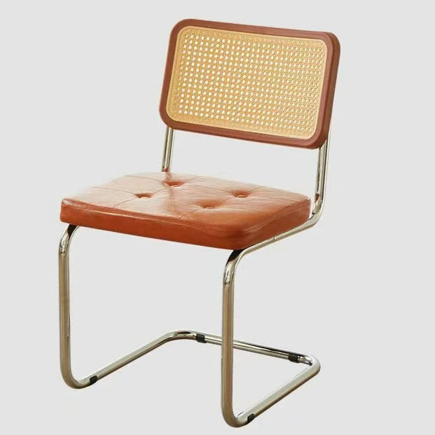 Modern Faux Leather Rattan Chairs