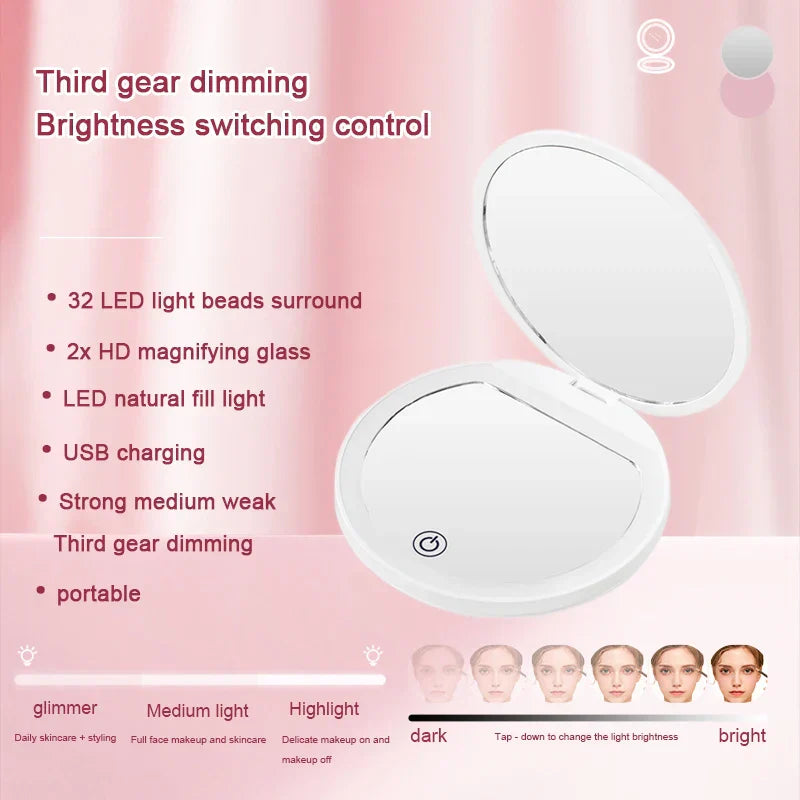 Mini Portable LED Makeup Mirror