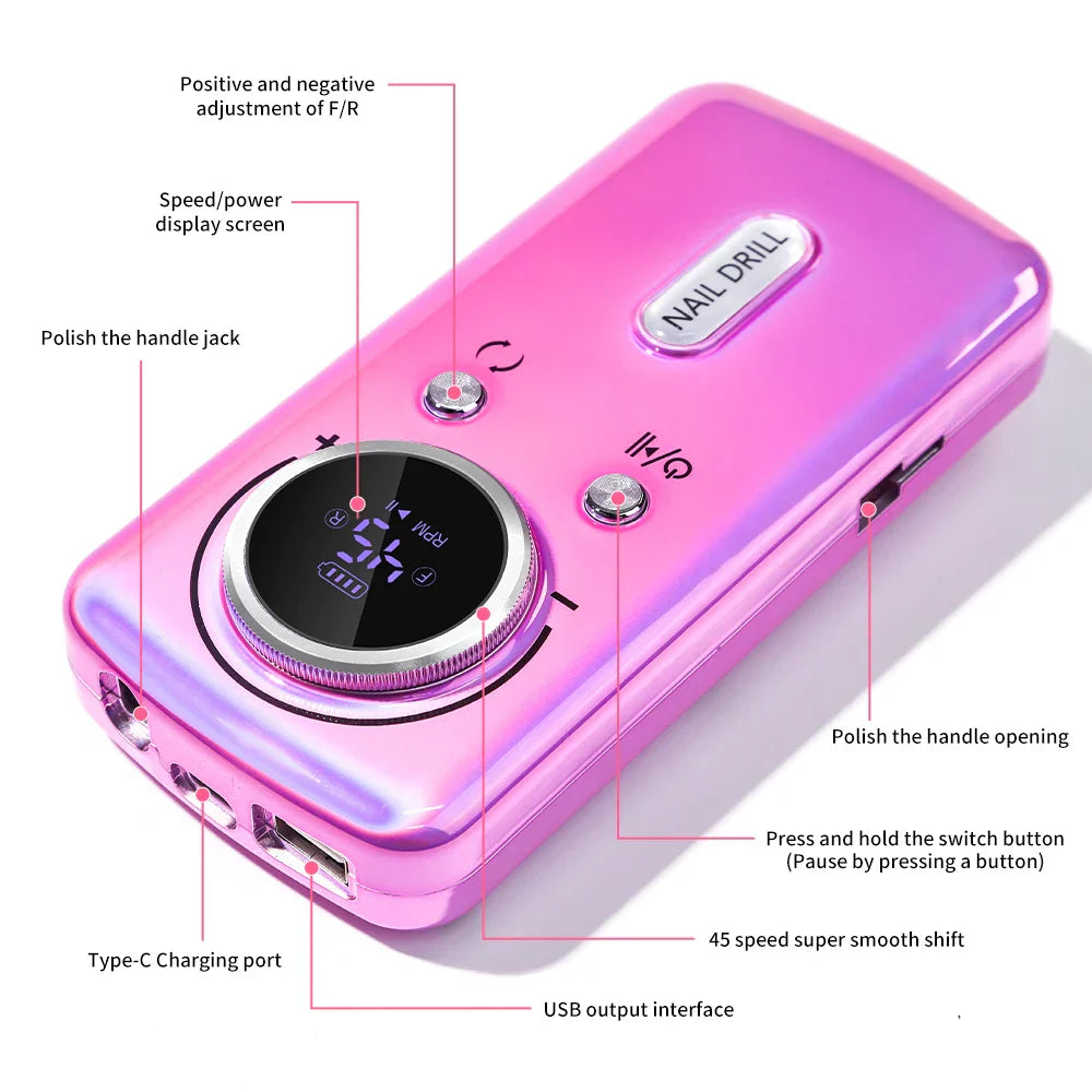 Portable Electric Nail Drill Machine