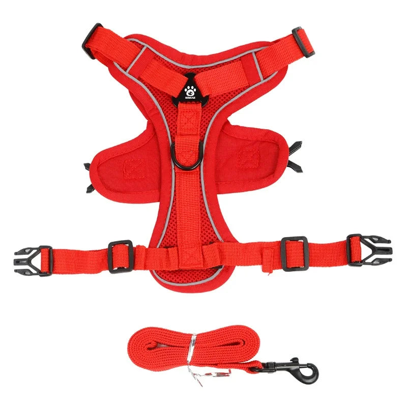 No-Pull Reflective Pet Harness Set