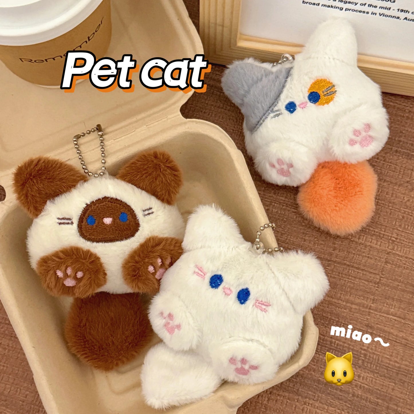 Plush Kitten Doll Keychain