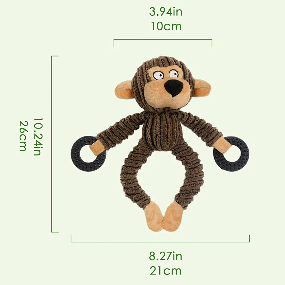 Plush Monkey Puppy Chew Toy