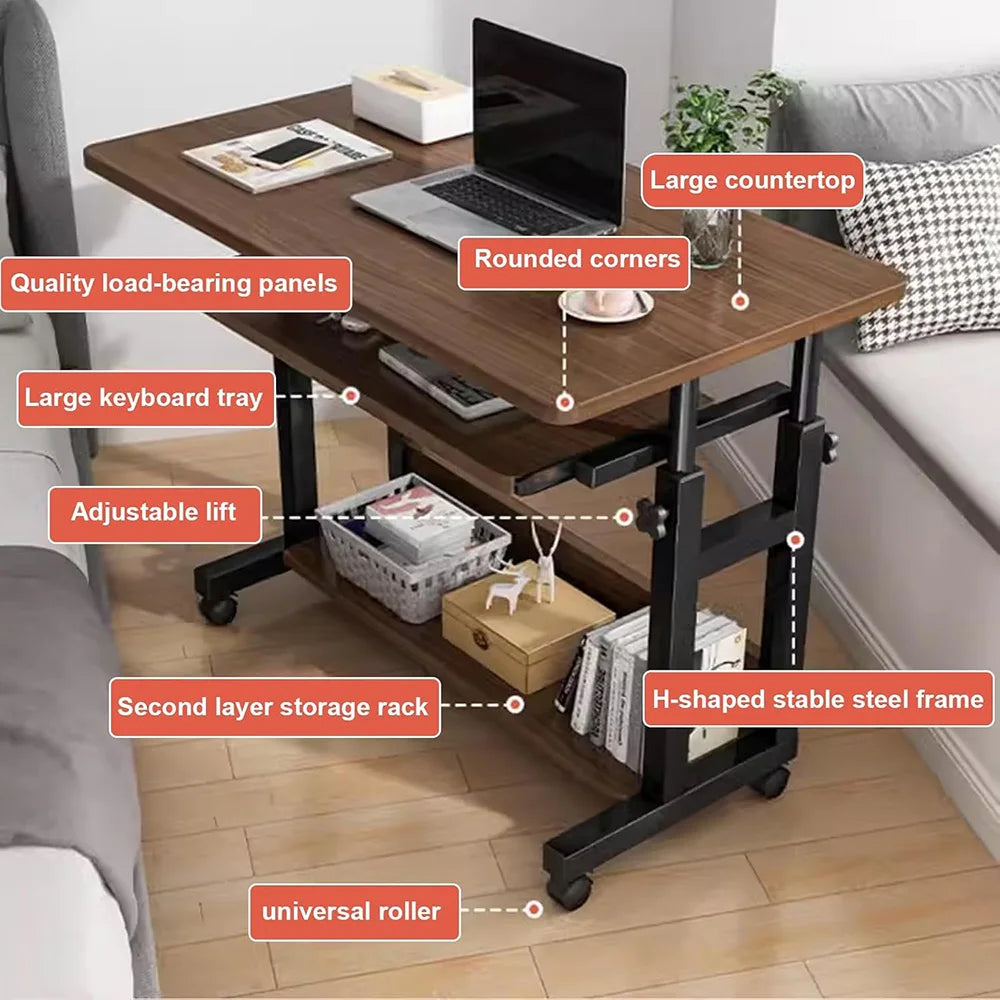 YQXH Mobile Adjustable Wooden Desk