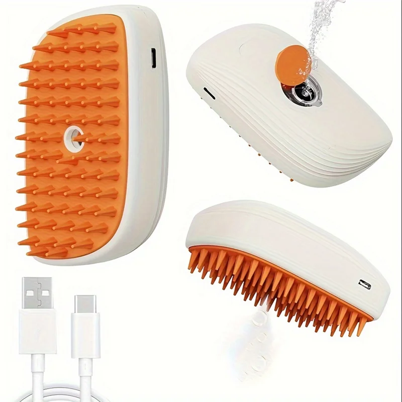 Electric Pet Steam Grooming Brush