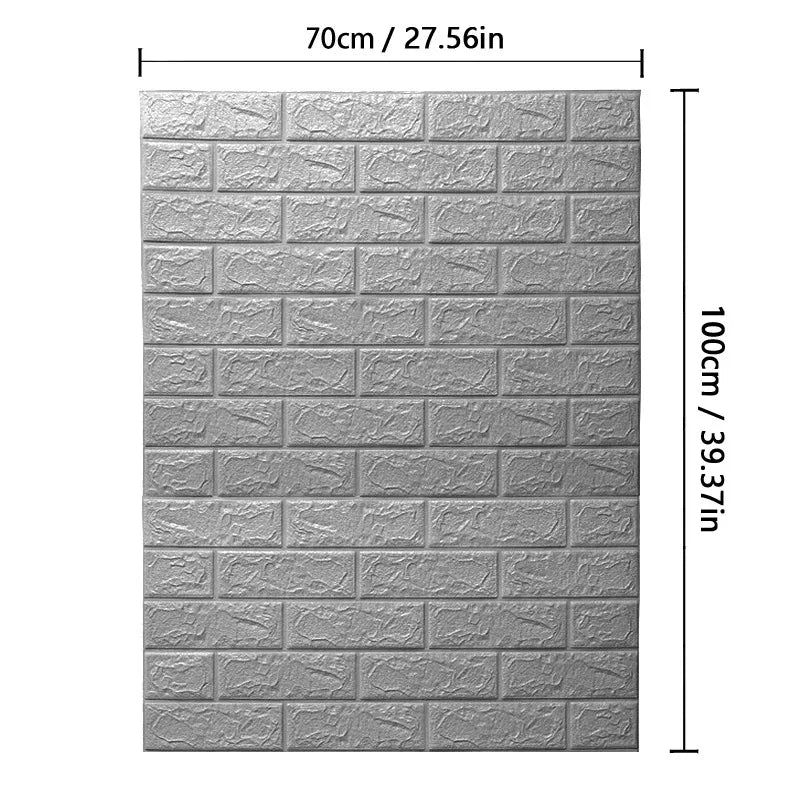 3D Brick Pattern Wall Stickers