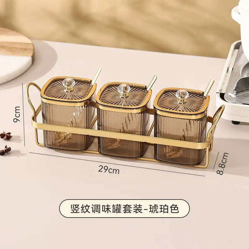 Luxury Gold Spice Jar Set