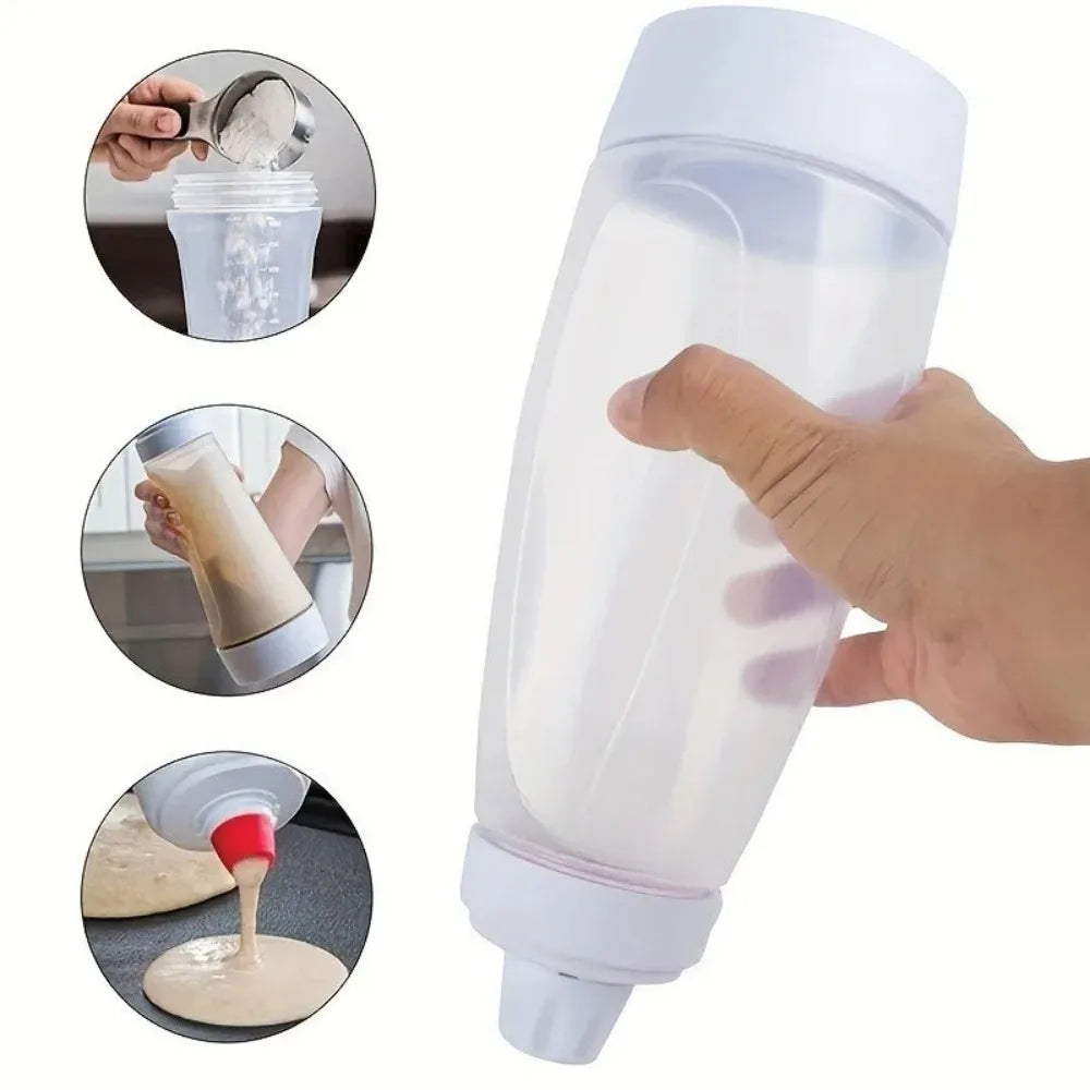 Hand Crank Batter Mixer Bottle