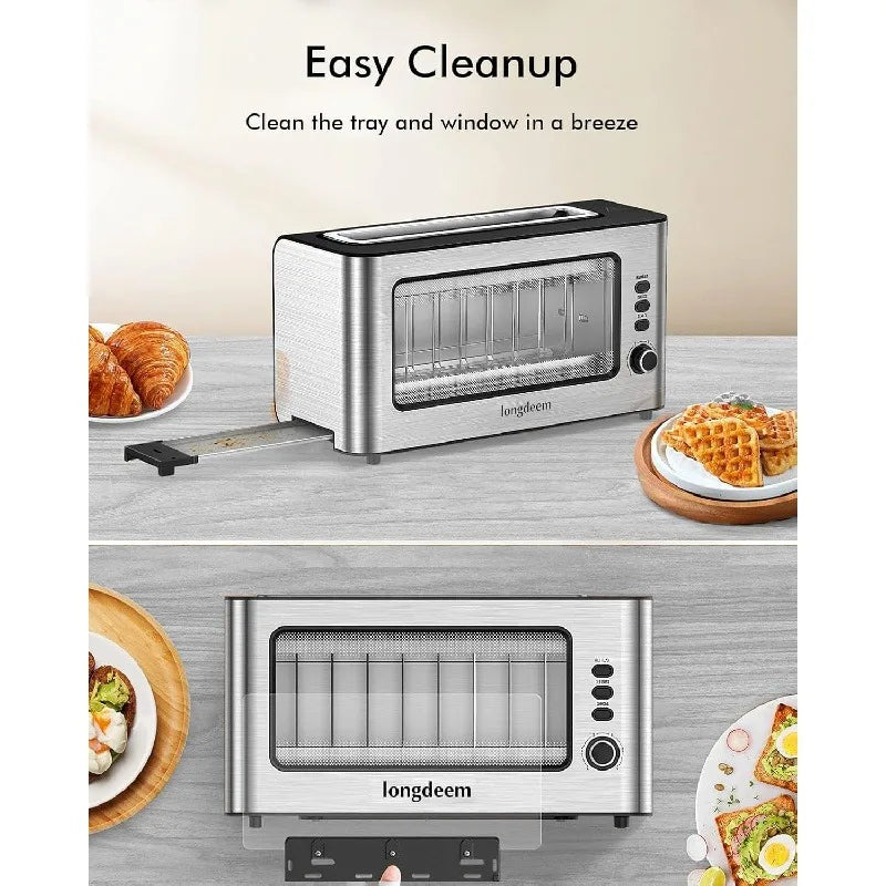 Extra Long Glass Toaster