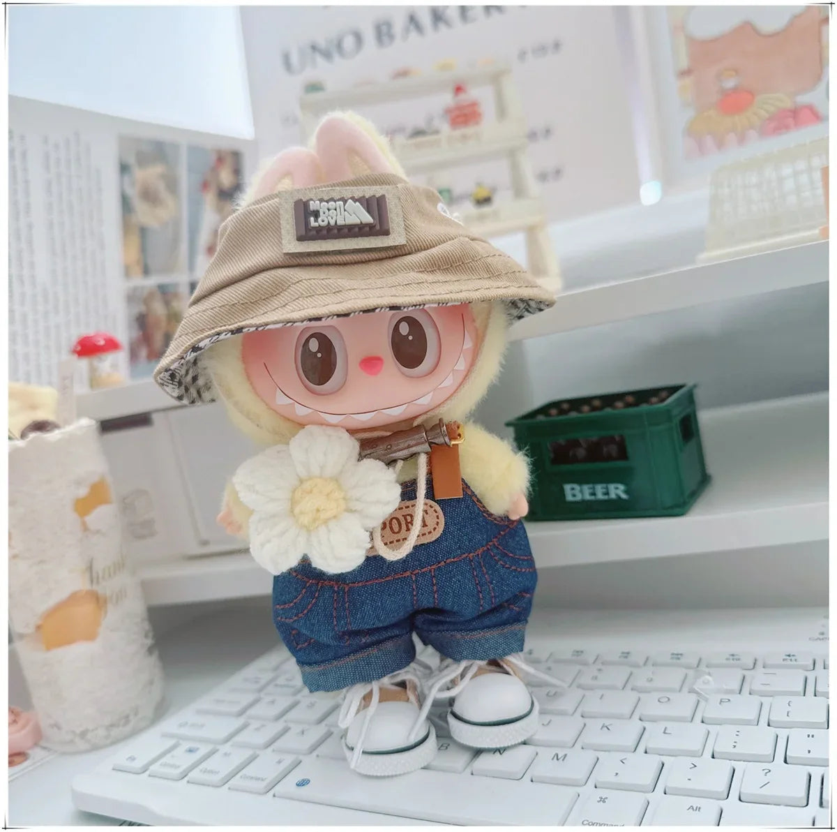 Labubu Denim Hoodie Outfit Set