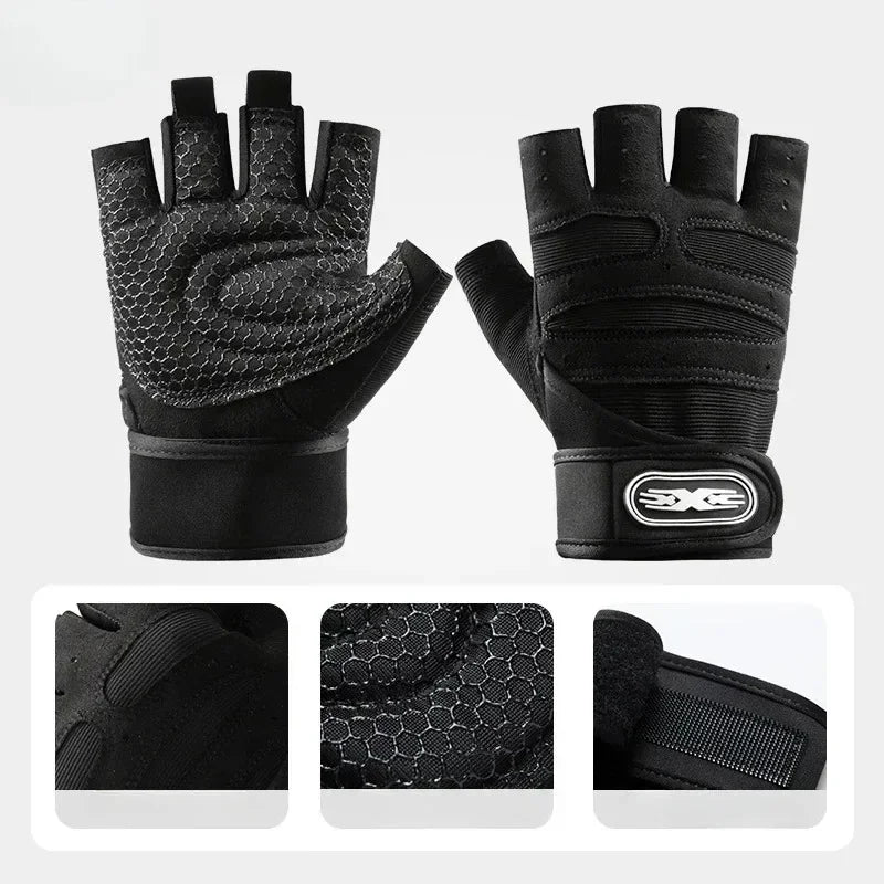 Long Wrist Fingerless Sport Gloves
