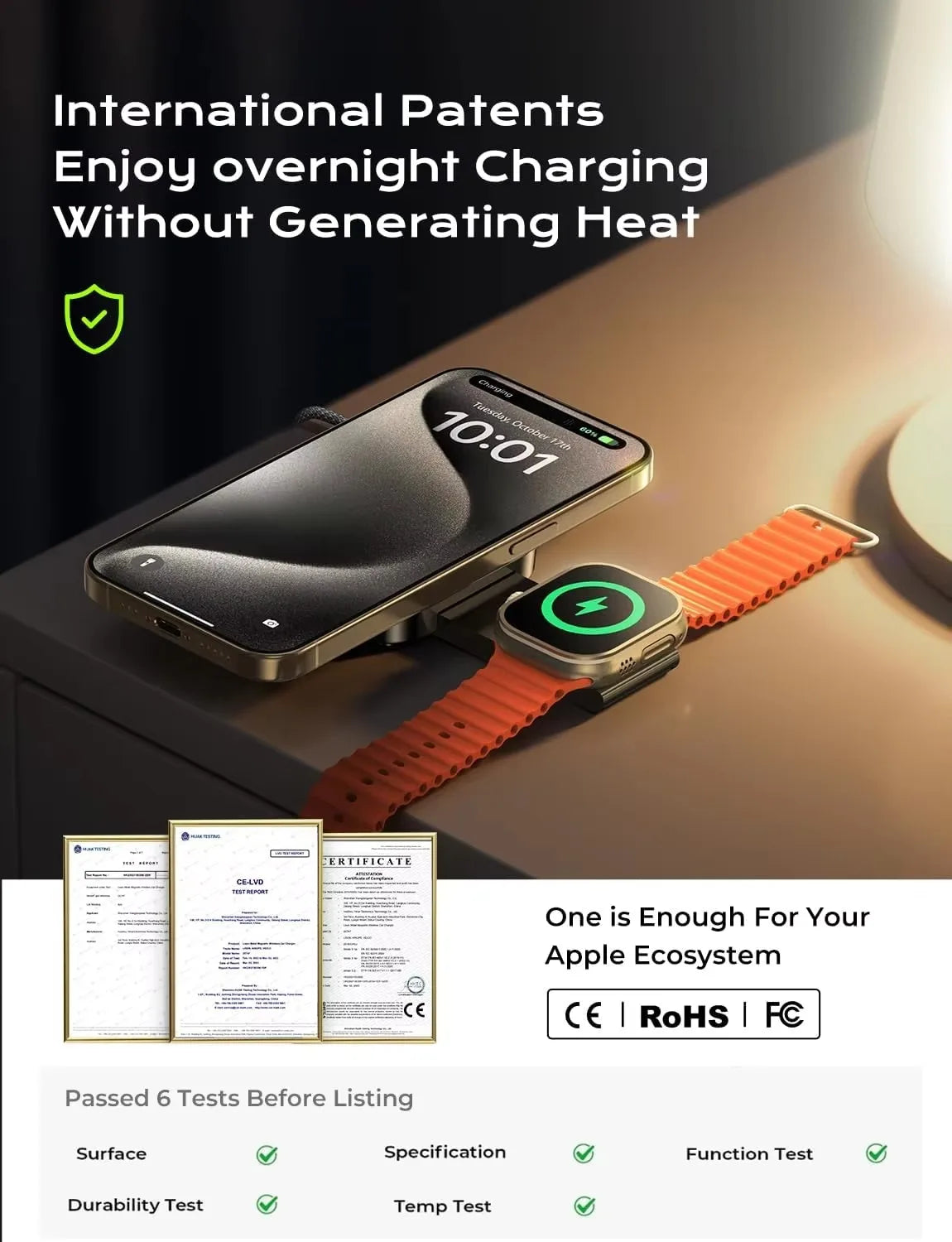LISEN 2-in-1 Wireless Charger