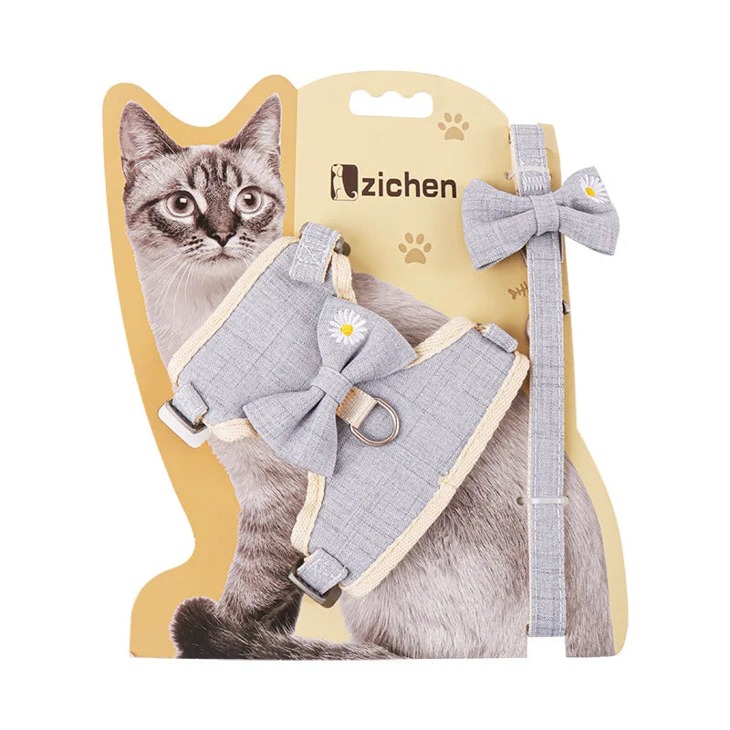 Daisy Mesh Cat Harness Set