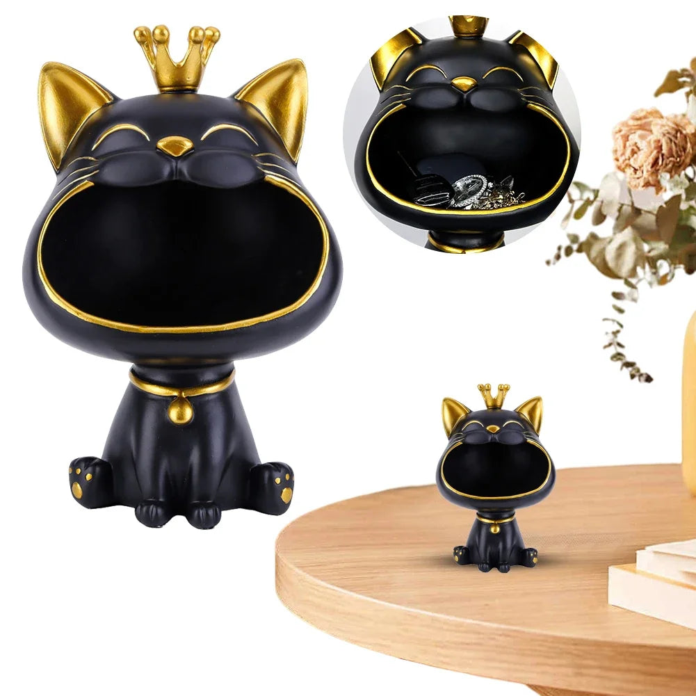 Resin Lucky Cat Storage Box