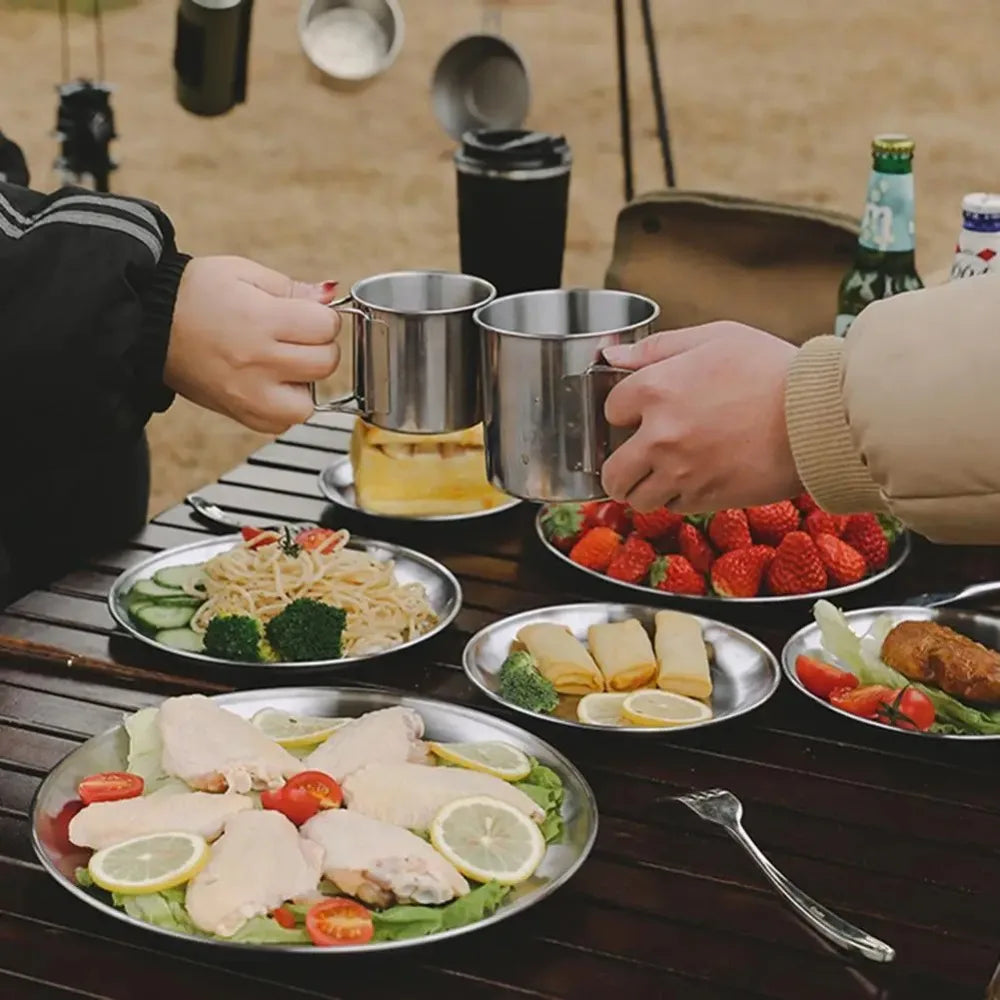 Stainless Steel Camping Plates