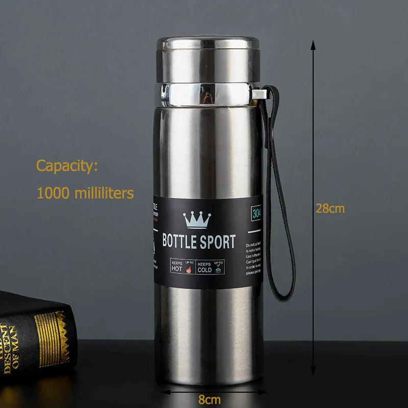 1L Stainless Steel Water Bottle For GYM