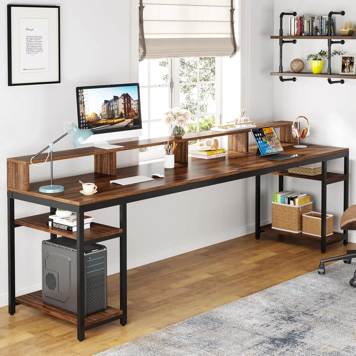 78.74" Two-Person Office Desk