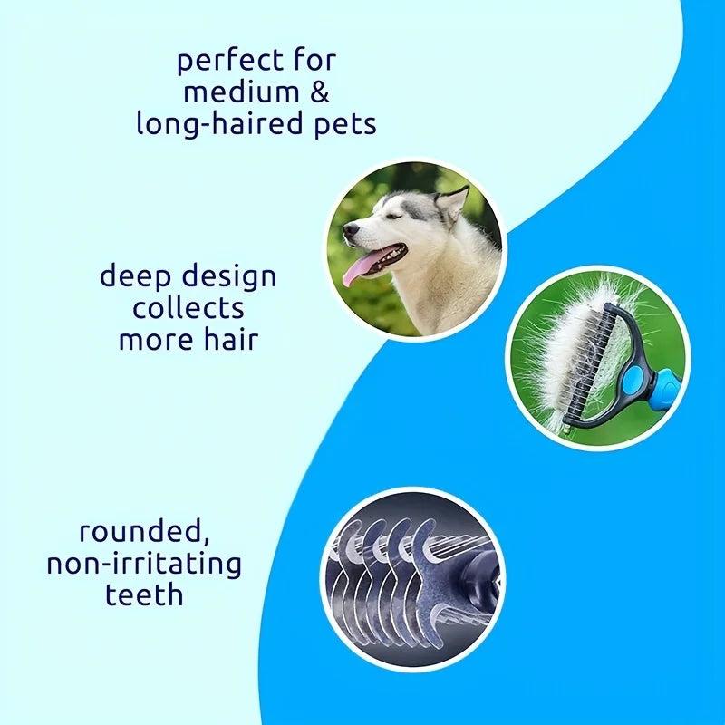 DUTRIEUX Double-Sided Pet Grooming Comb